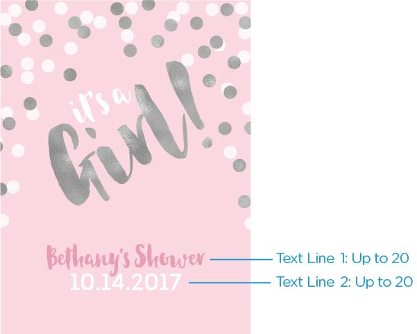 Personalized Poster (18x24) - It's a Girl! Alternate Image 2, Kate Aspen | Banner