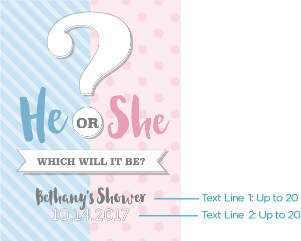 Personalized Poster (18x24) - Gender Reveal Alternate Image 2, Kate Aspen | Banner