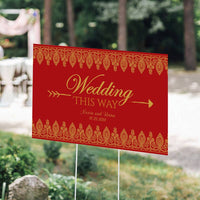 Thumbnail for Personalized Directional Sign (18x12) - Indian Jewel