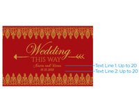Thumbnail for Personalized Directional Sign (18x12) - Indian Jewel