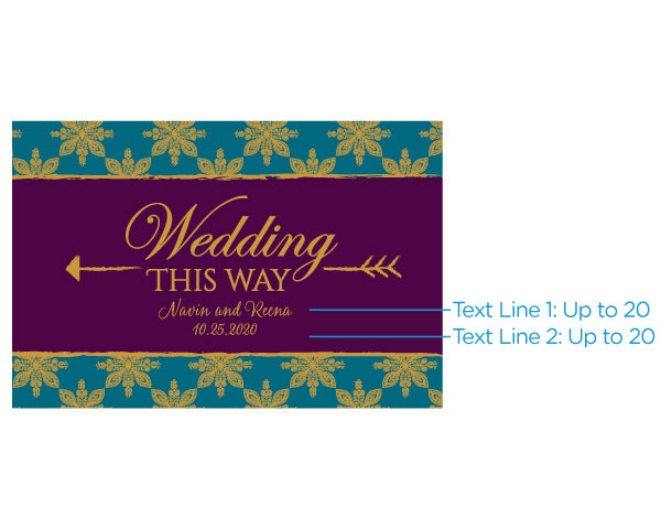 Personalized Directional Sign (18x12) - Indian Jewel
