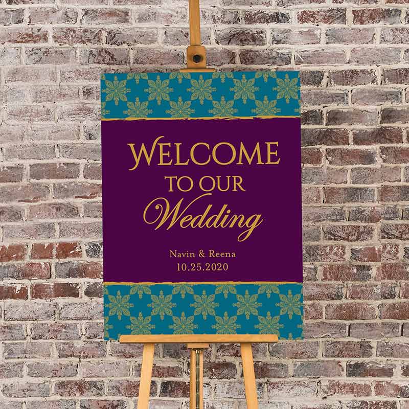 Personalized Poster (18x24) - Indian Jewel Wedding Alternate Image 2, Kate Aspen | Banner