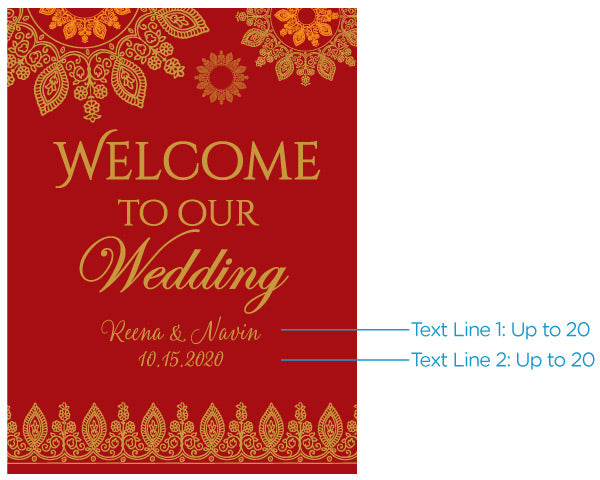 Personalized Poster (18x24) - Indian Jewel Wedding Alternate Image 3, Kate Aspen | Banner