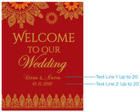 Thumbnail for Personalized Poster (18x24) - Indian Jewel Wedding Alternate Image 3, Kate Aspen | Banner