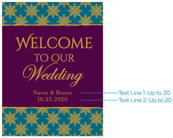 Personalized Poster (18x24) - Indian Jewel Wedding Alternate Image 4, Kate Aspen | Banner