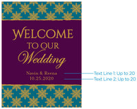 Thumbnail for Personalized Poster (18x24) - Indian Jewel Wedding Alternate Image 4, Kate Aspen | Banner