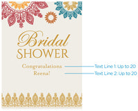 Thumbnail for Personalized Poster (18x24) - Indian Jewel Bridal Shower Alternate Image 2, Kate Aspen | Banner