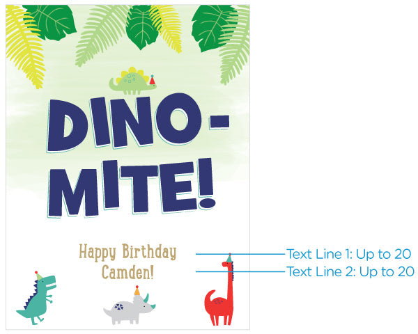 Personalized Poster (18x24) - Dino Party Alternate Image 4, Kate Aspen | Banner