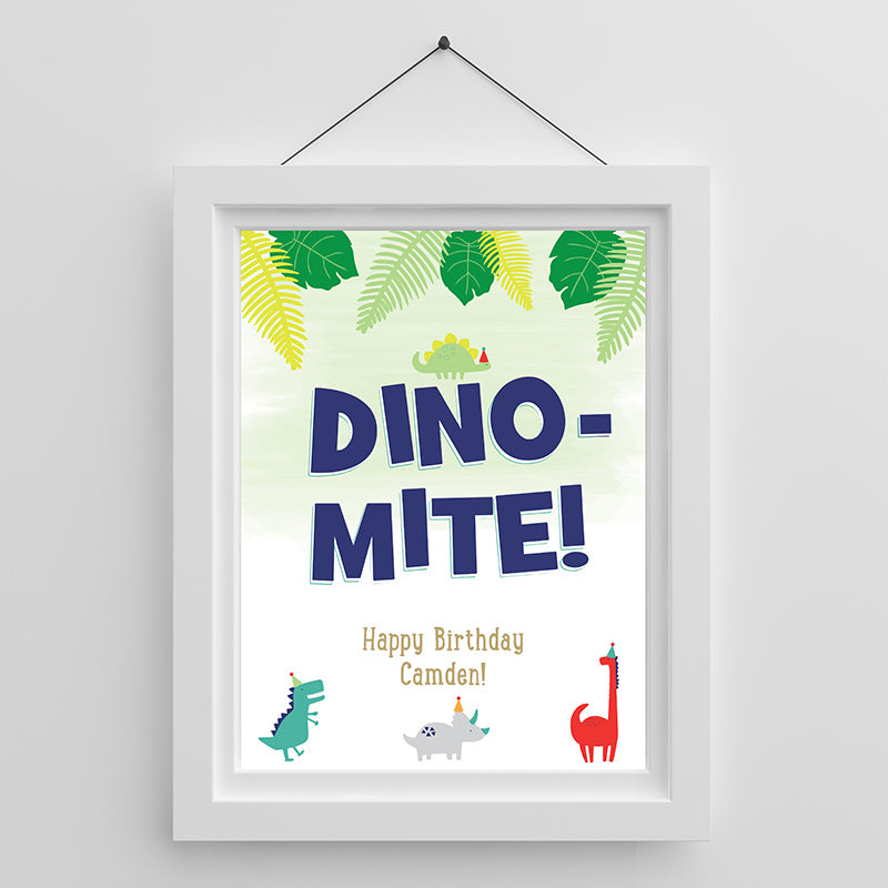 Personalized Poster (18x24) - Dino Party Alternate Image 2, Kate Aspen | Banner