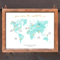 Thumbnail for Personalized Wedding Guest Book Alternative - Map Main Image, Kate Aspen | Banner
