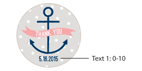 Personalized Silver Round Candy Tin - Nautical Baby Shower (Set of 12)