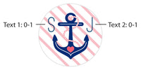 Thumbnail for Personalized Silver Round Candy Tin - Nautical Bridal Shower (Set of 12)