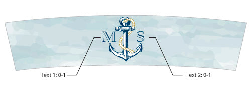 Personalized Frosted Glass Votive - Kate's Nautical Wedding Collection