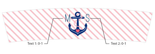 Personalized Frosted Glass Votive - Kate's Nautical Bridal Shower Collection