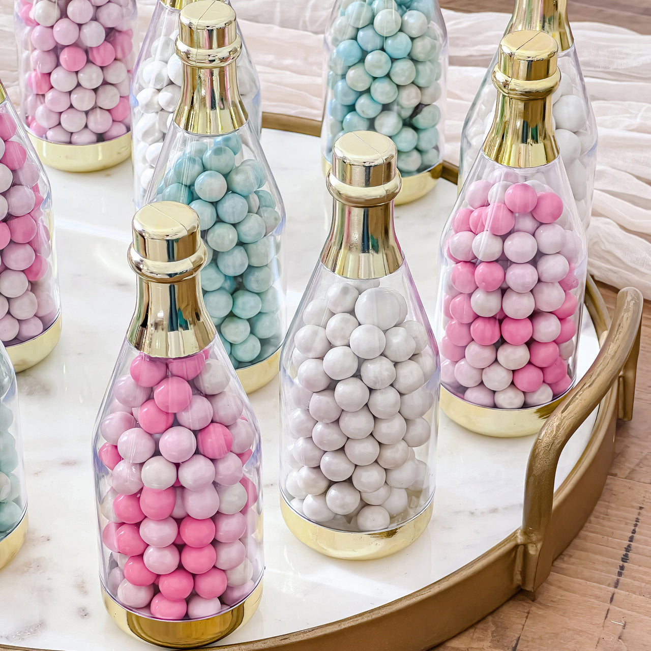 Gold Metallic Champagne Bottle Favor Container - Medium (Set of 12) Alternate Image 8, Kate Aspen | Favor Container