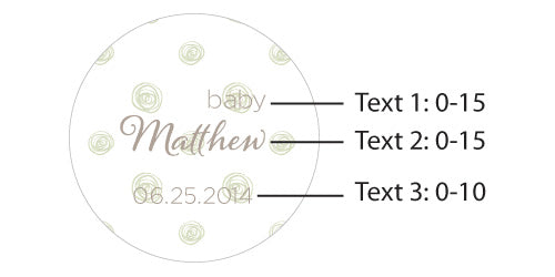 Personalized Silver Round Candy Tin - Rustic Baby (Set of 12)