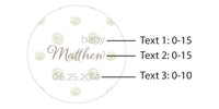 Thumbnail for Personalized Silver Round Candy Tin - Rustic Baby (Set of 12)