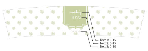 Personalized Frosted Glass Votive - Kate's Rustic Baby Shower Collection