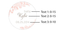 Thumbnail for Personalized Silver Round Candy Tin - Rustic Baby (Set of 12)