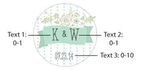 Thumbnail for Personalized Silver Round Candy Tin - Rustic Wedding (Set of 12)