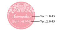 Thumbnail for Personalized Silver Round Candy Tin - Rustic Baby (Set of 12)