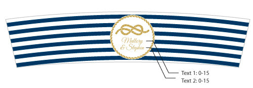 Personalized Frosted Glass Votive - Kate's Nautical Wedding Collection