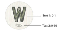 Thumbnail for Personalized Silver Round Candy Tin - Rustic Wedding (Set of 12)