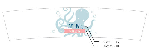 Personalized Frosted Glass Votive - Kate's Nautical Baby Shower Collection