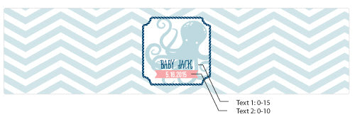 Personalized Water Bottle Labels - Nautical Baby Shower Alternate Image 3, Kate Aspen | Water Bottle Labels
