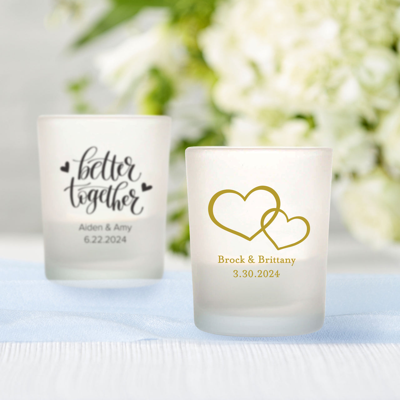 Personalized Bride and Groom Clear Glass Mug