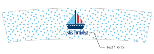 Personalized Frosted Glass Votive - Kate's Nautical Birthday Collection