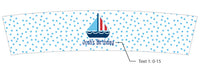 Thumbnail for Personalized Frosted Glass Votive - Kate's Nautical Birthday Collection