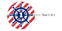 Thumbnail for Personalized Silver Round Candy Tin - Nautical Birthday (Set of 12)