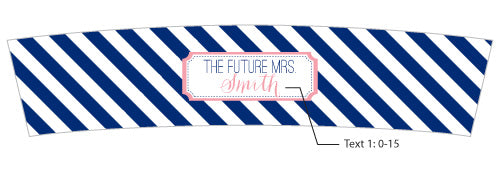 Personalized Frosted Glass Votive - Kate's Nautical Bridal Shower Collection