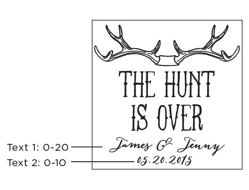 Personalized Glass Coaster - The Hunt Is Over (Set of 12)