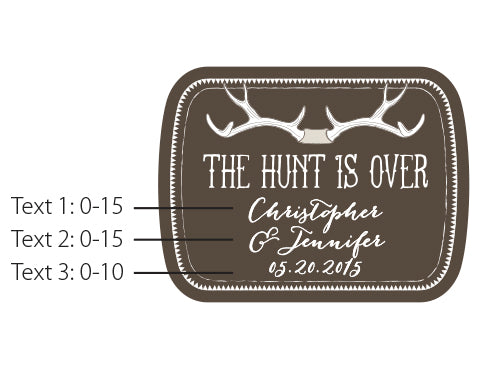 Personalized Silver Bottle Opener - The Hunt Is Over