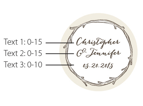 Personalized Silver Round Candy Tin - The Hunt Is Over (Set of 12)