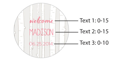 Personalized Silver Round Candy Tin - Rustic Baby (Set of 12)