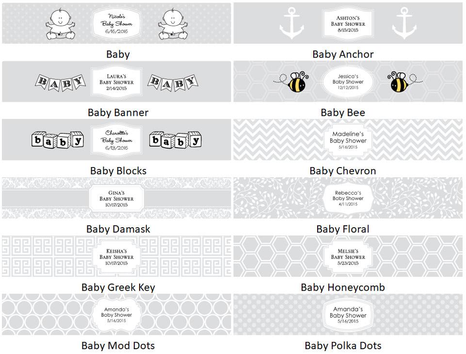 Personalized Water Bottle Labels - Baby Shower Alternate Image 6, Kate Aspen | Water Bottle Labels