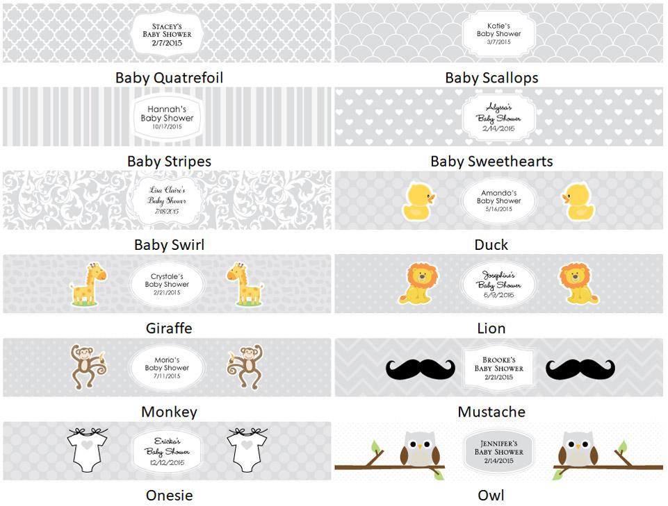 Personalized Water Bottle Labels - Baby Shower Alternate Image 7, Kate Aspen | Water Bottle Labels