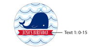 Thumbnail for Personalized Silver Round Candy Tin - Nautical Birthday (Set of 12)