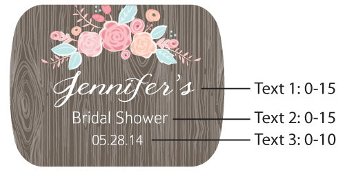 Personalized Silver Bottle Opener - Rustic Bridal Shower