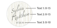 Thumbnail for Personalized Silver Round Candy Tin - Rustic Wedding (Set of 12)
