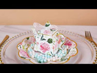 Floral Teapot Favor Box (Set of 24)