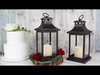 LED Vintage Decorative Copper Lantern - Hampton