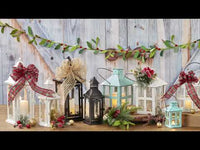 Vintage Blue Distressed Lantern - Small