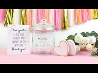 Iridescent Wedding Wish Jar with Heart Shaped Cards