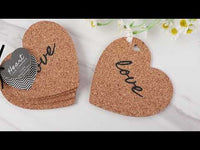 Heart Cork Coaster (Set of 4)