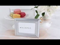 Beautifully Beaded Silver Place Card/Photo Holder (Set of 6)