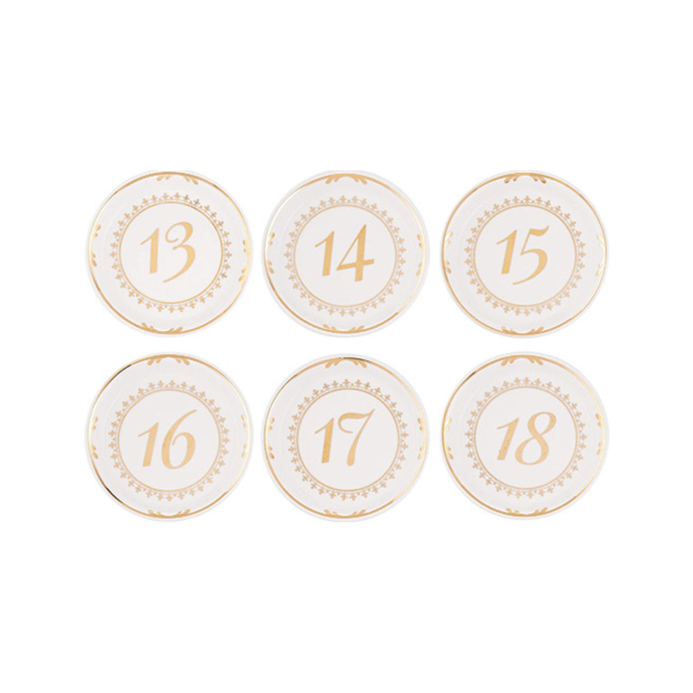 Tea Time Vintage Plate Table Numbers (13-18) Alternate Image 2, Kate Aspen | Table Numbers